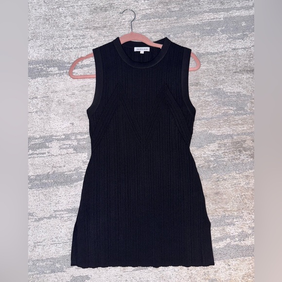 Veronica Beard Black Semma rib knit top and matching Massaro rib knit pant - Picture 3 of 8